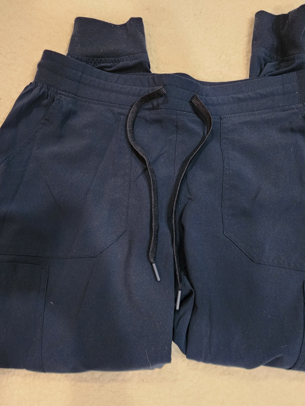 Carhartt Navy Drawstring Jogger Scrub Pants Size Petite Medium